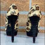 Charlotte Olympia Dolly Leopard Beige Gold Black Figure Heel Platform Pu… Photo 4