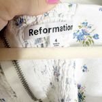 Reformation Womens Emilia Mini Dress Off The Shoulder Floral Linen White Size 4 Photo 5
