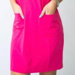 Vine & Love  medium pink fuchsia womens slip dress vneck front pockets not lined Photo 4