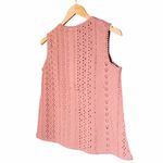 Joie NWT  Blouse Eyelet Lace Crochet Trim Cotton Top Desert Rose Pink Size XS NEW Photo 4