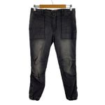 Nili Lotan Cropped French Military Pants Jeans Carbon Grey Cotton Utility SZ 27 Gray Photo 1