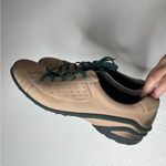 Ecco Minimalist Neutral Leather Comfort Sneakers Size 10 Tan Photo 2