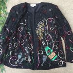 Laurence Kazar  Vintage Sequin Open Front Jacket Photo 0
