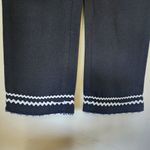 Talbots Black Cropped Capri Pants with White Trim Photo 2