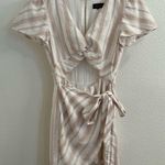 Majorelle  Evelyn Dress in Multi Stripe Beige White Small Photo 4