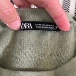 ZARA Puff Sleeve T-Shirt Dress Medium Olive Green Casual Comfy Soft Girl Preppy Photo 1