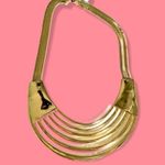 G by Gennaro herringbone gold tone statement necklace Photo 1