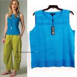 Cable & Gauge  Knit Top Sleeveless Blue Size XL NWT Photo 7