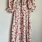 Anthropologie NEW By Mark D. Sikes Smocked Puff-Sleeve Dress Floral Photo 2