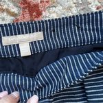 Banana Republic  Navy and White Pinstripe Pleated Skirt Size 0 Blue Stripes Photo 7