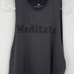 Spiritual Gangster  Shirt Womens XS/S Black Meditate Crop Tank Top Yoga Made USA Photo 0