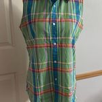 Polo by Ralph Lauren Green Plaid Sleeveless Button Down Shirt Size 6 Photo 10