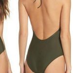 Ted Baker Olive Green Halter One-Piece Swimsuit Photo 2