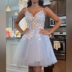 Amazon  Light Blue Floral Lace Dress Photo 3