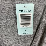 Torrid  Heather Gray Long Sleeve Hacci Surplice Skater Dress Sz.2 NWT Photo 8