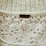 Free People Chloe Cardigan Size Large Cream Open Knit V-Neck 3 Button Photo 3