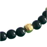 Vintage Napier Black Gold Beaded Collar Necklace Choker Spring Ring Clasp 17" Photo 1