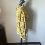 Anthropologie  Maeve Floral Balloon Sleeve Yellow Blue Keyhole Front Size 10 Photo 4