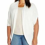 Melissa McCarthy Seven7 Womens Open Cardigan Egret Creamy White Vest 1X Photo 0