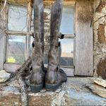 Born Odom gray natural leather knee high riding boots 8M Size 8 Photo 4