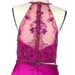 Mori Lee 2 Piece Fuchsia Embellished Prom Dress Formal Evening Gown Pink size 10 Photo 12