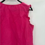 J.Crew  Sleeveless Ruffle Top in Wild Berry Pink, Cotton Summer Shirt Size Medium Photo 13
