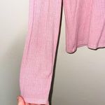 American Eagle Soft & Sexy Rib Pink Mock Neck Long Sleeve Top Photo 3