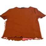 Wild Fable Women's Ruffle Seamed Short Sleeve T-Shirt - Size Small - NWT Photo 2