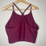 Old Navy Active Powersoft Racerback Crop Top w/ Built In Bra Burgundy (X-Large) Photo 3