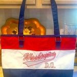 Washington DC tote canvas bag lined with inner pockets. NWOT Photo 0