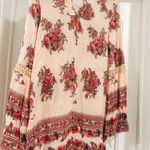 En Crême En Creme Boho Pink Floral Long Sleeve Tunic Photo 4