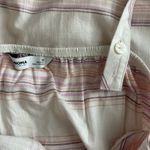 Sonoma  Women's Poplin Nightgown Size Medium Cream Pink Sleeveless‎ Lightweight Photo 6