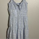 Hollister  Women Light Blue Floral Tiered Mini Sundress size S Photo 3