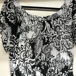 Susan Lawrence  Woman Long Summer off the shoulder dress Black/White  Sz2X Photo 2
