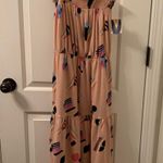 Take Pride Women's Size XS Pink Cotton Spaghetti Arm Strap Dress Flag Geometric Photo 0