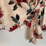 1. State Light Pink Floral Top Long Split Bell Sleeve Sz Medium Photo 5