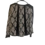 Ruff Hewn Ruff Hewn Women Medium Petite Black White Jacquard Long Sleeve Sweater Photo 5