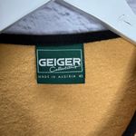 Gieger Boiled Wool Jacket Cardigan Size 40 L Mustard Yellow Farm Embroidered Size L Photo 4