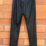 MILK Black Studded Crop Leggings Faux Leather XS Photo 4