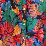 J. McLaughlin  Multicolor Floral Leaf Long Sleeve Button Down Women's size Medium Photo 4