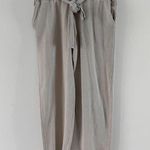 Lark & Grey Jogger Pants Beige Elastic Waist Women's Loungewear Size M Photo 1