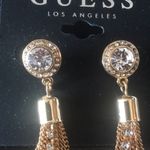 Guess New  Bezel Pave Stud and Dangling Chains Earr Photo 1