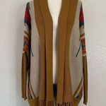 Ecote Urban Outfitters Tribal Knit Fringe Hem Poncho Cardigan, Sz Small Photo 0
