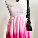 Pink Ombre Tube Top Dress, Y2K 2000s Festival Vacation‎ Girly Medium Photo 0