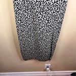 ZARA Women's Leopard Print Bodycon Dress Black Size Medium Square Neck Side Slit Photo 5