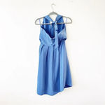 J.Crew  Women’s Size 8 Periwinkle Blue Silk Halter Dress Bridesmaid Wedding Party Photo 1