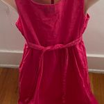 Juicy Couture Hot Pink A-line Textured 100% Cotton Lined Ties Closure Mini Dress, size 2 Photo 1