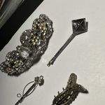 Lot Of 4 Silver Tone Women’s / Girl’s Hair Clip Barrettes / pins Accessories Photo 6