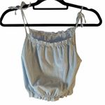 John Galt J. Galt Light Blue White Stripe Crop Top Size Small S Photo 1