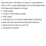 Toms Like New  Parker Slip-On Flats Black Size 8 Photo 8